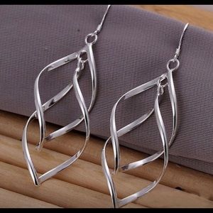 Silver Shiny Cute Twirly Earrings